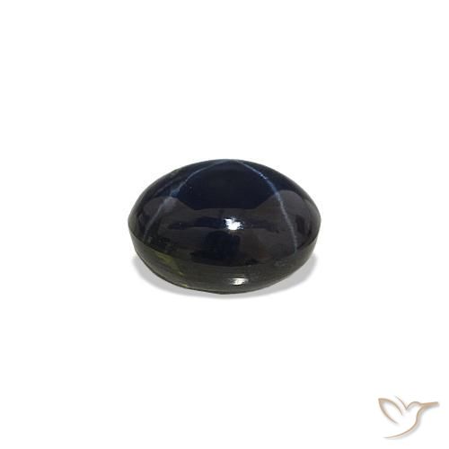 Saphir étoilé Bleu foncé naturelle Coupe ovale, 0.65 ct, Opaque