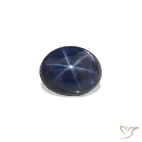 Saphir étoilé Bleu marine profond naturelle Coupe ovale, 0.62 ct, Opaque