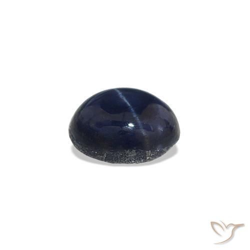 Saphir étoilé Bleu marine profond naturelle Coupe ovale, 0.62 ct, Opaque