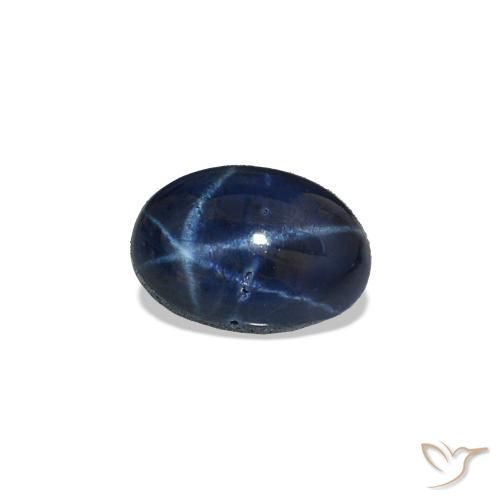 Saphir étoilé Bleu marine profond naturelle Coupe ovale, 0.61 ct, Opaque