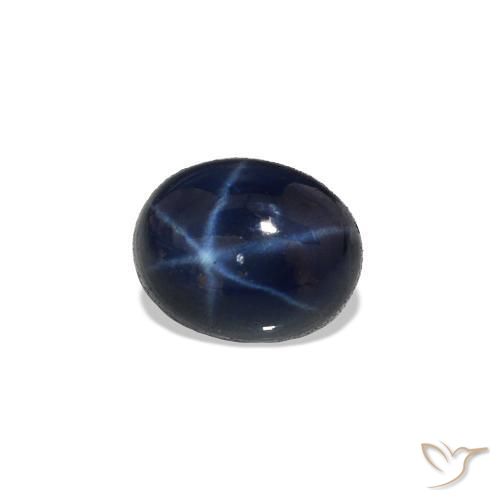 Saphir étoilé Bleu foncé naturelle Coupe ovale, 0.69 ct, Opaque