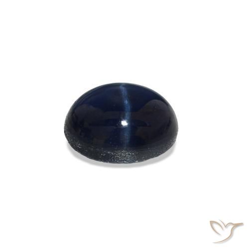 Saphir étoilé Bleu foncé naturelle Coupe ovale, 0.69 ct, Opaque
