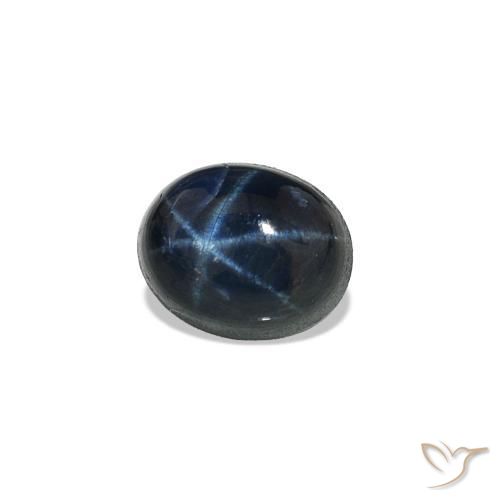 Saphir étoilé Bleu foncé naturelle ovale, 0.94 ct, Opaque