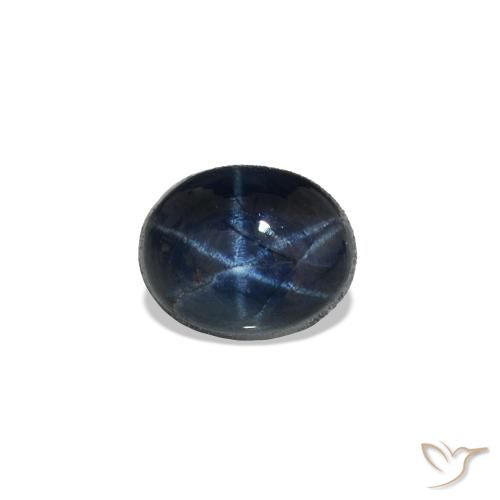 0.80ct Bleu marine profond Saphir étoilé, ovale, Opaque