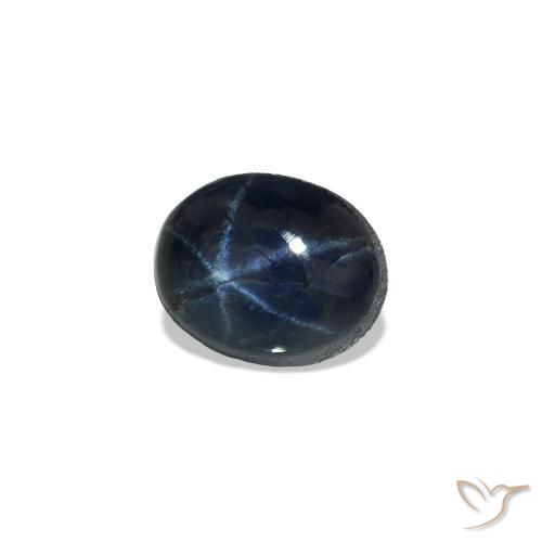 Saphir étoilé Bleu marine profond naturelle ovale, 0.80 ct, Opaque