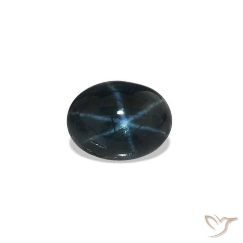 0.47ct Bleu foncé Saphir étoilé, ovale, Opaque