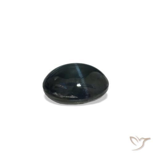 Saphir étoilé Bleu foncé naturelle ovale, 0.47 ct, Opaque