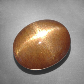 Pierre de soleil étoilée Brun doré naturelle Coupe ovale, 18.75 ct, Opaque