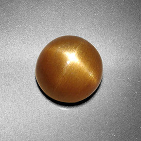 Pierre de soleil étoilée marron naturelle coupe roude, 3,38 ct, opaque
