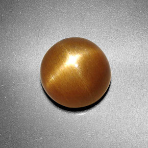 Pierre de soleil étoilée marron naturelle coupe roude, 3,38 ct, opaque