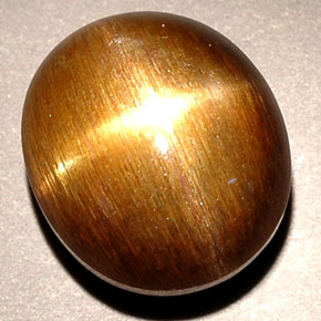 Pierre de soleil étoilée Brun doré naturelle Coupe ovale, 5,98 ct, Opaque