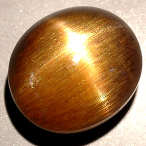 Pierre de soleil étoilée Brun doré naturelle Coupe ovale, 5,98 ct, Opaque