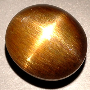 Pierre de soleil étoilée Brun doré naturelle Coupe ovale, 5,98 ct, Opaque