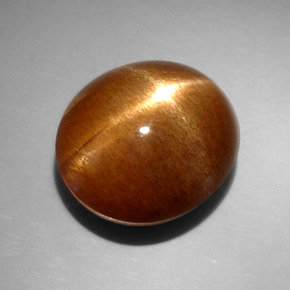 Pierre de soleil étoilée marron naturelle coupe ovale, 14,95 ct, opaque