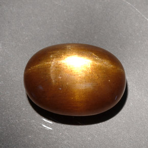 Pierre de soleil étoilée Brun doré naturelle Coupe ovale, 4.40 ct, Opaque