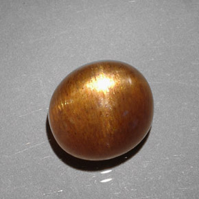 Pierre de soleil étoilée brun doré naturelle coupe ovale, 2,75 ct, opaque