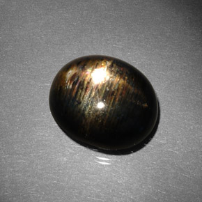 Pierre de soleil étoilée marron naturelle coupe ovale, 10,22 ct, opaque