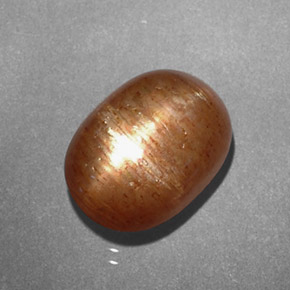Pierre de soleil étoilée marron naturelle coupe ovale, 2,81 ct, opaque