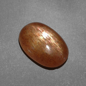 Pierre de soleil étoilée Brun doré naturelle Coupe ovale, 2.59 ct, Opaque