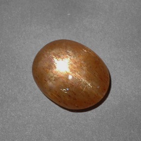 Pierre de soleil étoilée Brun doré naturelle Coupe ovale, 1.61 ct, Opaque