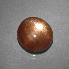 Pierre de soleil étoilée marron naturelle coupe ovale, 2,16 ct, opaque