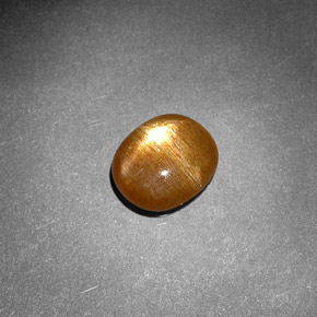 Pierre de soleil étoilée marron naturelle coupe ovale, 1,18 ct, opaque
