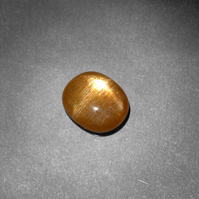 Pierre de soleil étoilée marron naturelle coupe ovale, 1,18 ct, opaque