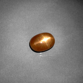 Pierre de soleil étoilée marron naturelle coupe ovale, 1,16 ct, opaque