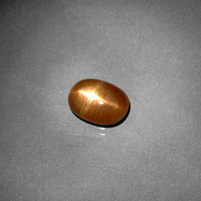 Pierre de soleil étoilée marron naturelle coupe ovale, 1,16 ct, opaque