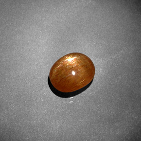 Pierre de soleil étoilée marron naturelle coupe ovale, 1,98 ct, opaque