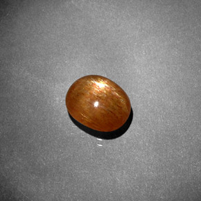 Pierre de soleil étoilée marron naturelle coupe ovale, 1,98 ct, opaque