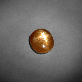 Pierre de soleil étoilée marron doré naturelle coupe ovale, 2,27 ct, opaque