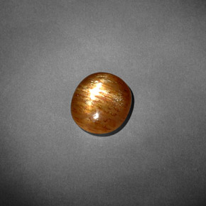 Pierre de soleil étoilée marron doré naturelle coupe ovale, 2,27 ct, opaque