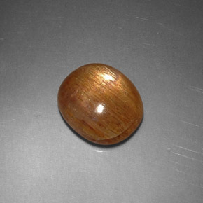Pierre de soleil étoilée marron naturelle coupe ovale, 1,62 ct, opaque