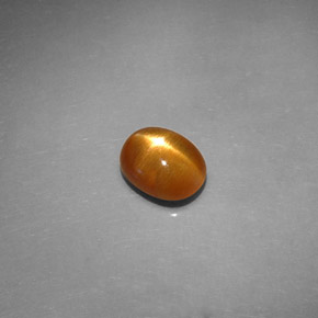 Pierre de soleil étoilée brun doré naturelle coupe ovale, 1,42 ct, opaque