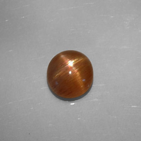 Pierre de soleil étoilée brun doré naturelle coupe ovale, 1,49 ct, opaque