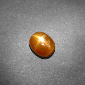 Pierre de soleil étoilée marron doré naturelle coupe ovale, 1,21 ct, opaque