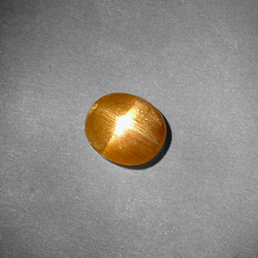 Pierre de soleil étoilée marron naturelle coupe ovale, 0,81 ct, opaque