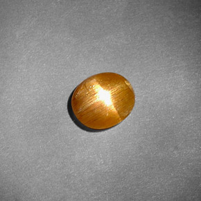 Pierre de soleil étoilée marron naturelle coupe ovale, 0,81 ct, opaque