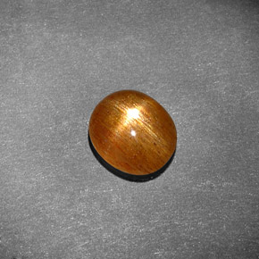 Pierre de soleil étoilée marron naturelle coupe ovale, 1,13 ct, opaque