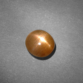 Pierre de soleil étoilée marron naturelle coupe ovale, 0,91 ct, opaque