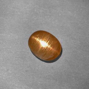Pierre de soleil étoilée marron naturelle coupe ovale, 1,01 ct, opaque