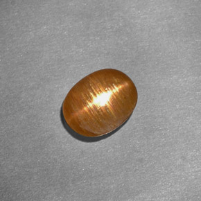 Pierre de soleil étoilée marron naturelle coupe ovale, 1,01 ct, opaque