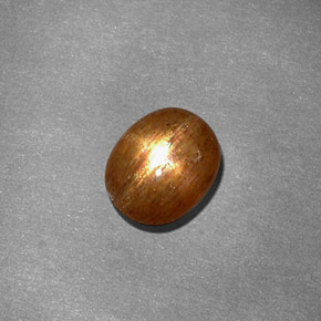 Pierre de soleil étoilée Brun doré naturelle Coupe ovale, 1.07 ct, Opaque
