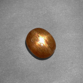 Pierre de soleil étoilée Brun doré naturelle Coupe ovale, 1.07 ct, Opaque