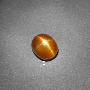 Pierre de soleil étoilée marron doré naturelle coupe ovale, 1,49 ct, opaque