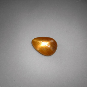 Pierre de soleil étoilée Brun doré naturelle En forme de poire, 1.37 ct, Opaque