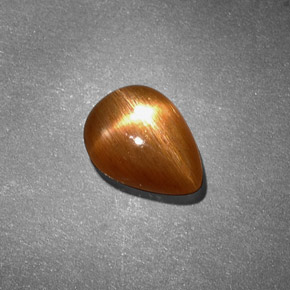 Pierre de soleil étoilée Brun doré naturelle En forme de poire, 1.25 ct, Opaque
