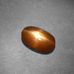 Pierre de soleil étoilée marron naturelle coupe ovale, 1,53 ct, opaque