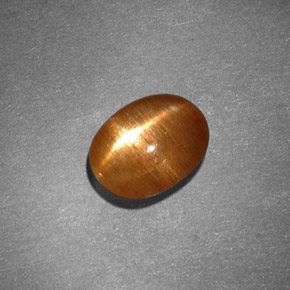 Pierre de soleil étoilée marron naturelle coupe ovale, 1,30 ct, opaque